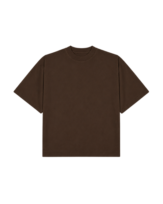 Boxy Fit Premium T-Shirt - Kahverengi