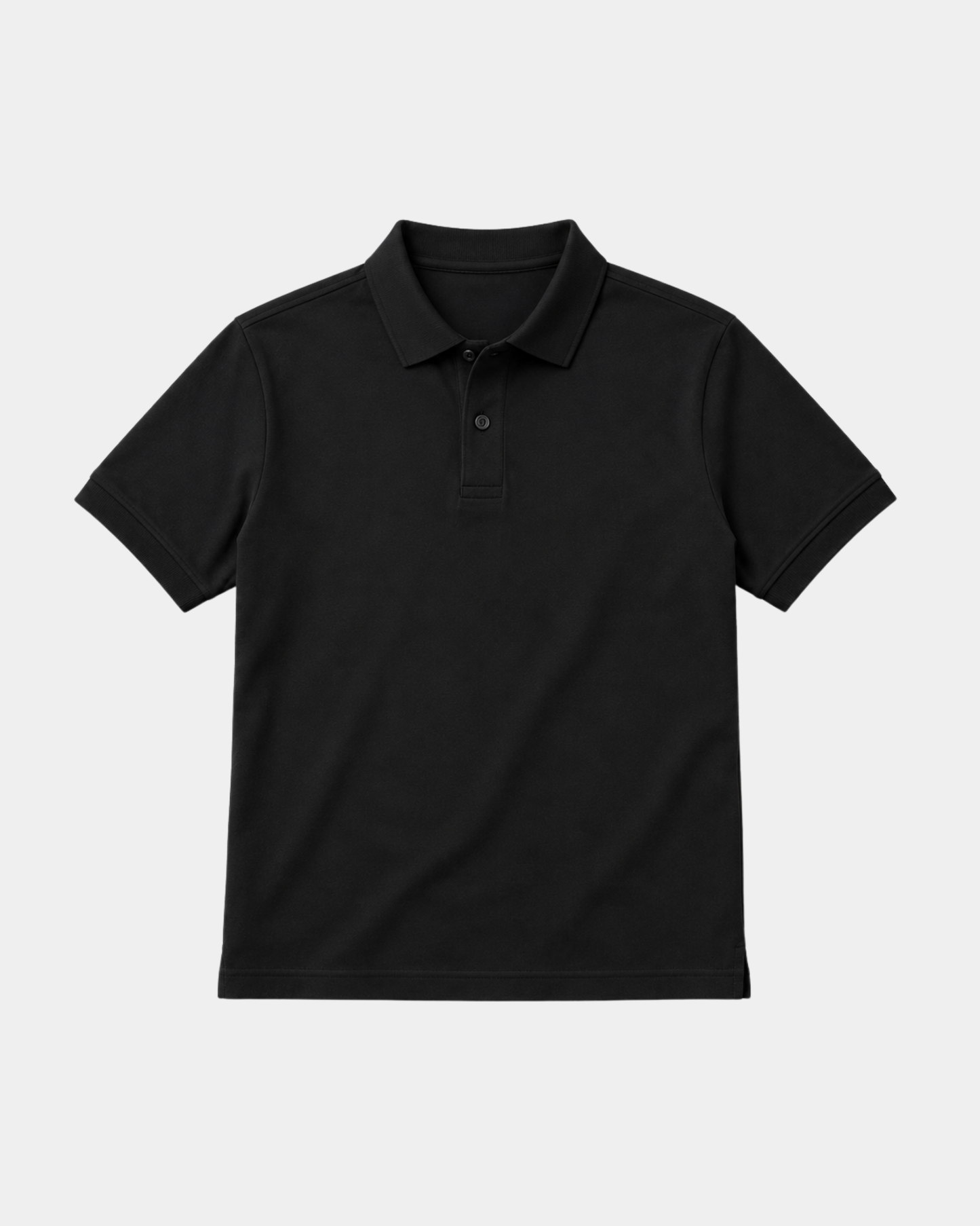 Short Fit Polo T-Shirt- Black