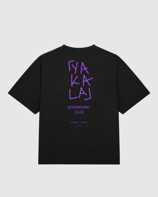 Yakala Club Boxy Tee - Black