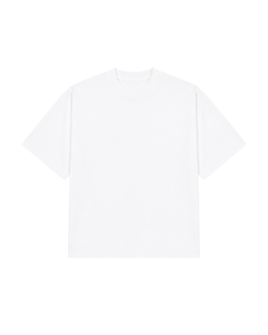 Boxy Fit Premium T-Shirt -Beyaz