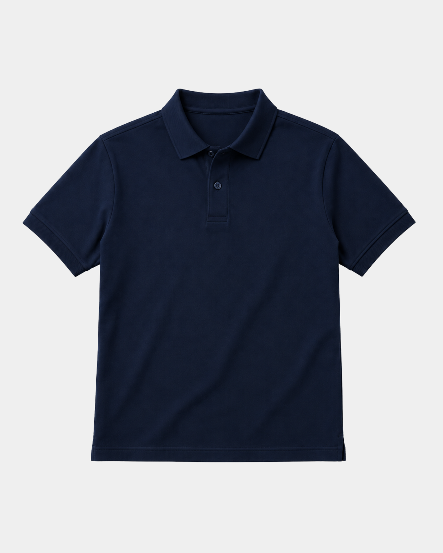 Short Fit Basic Polo T-Shirt - Navy