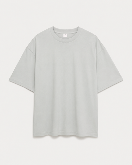 Pamuklu Oversized T-shirt - Benetton Gri