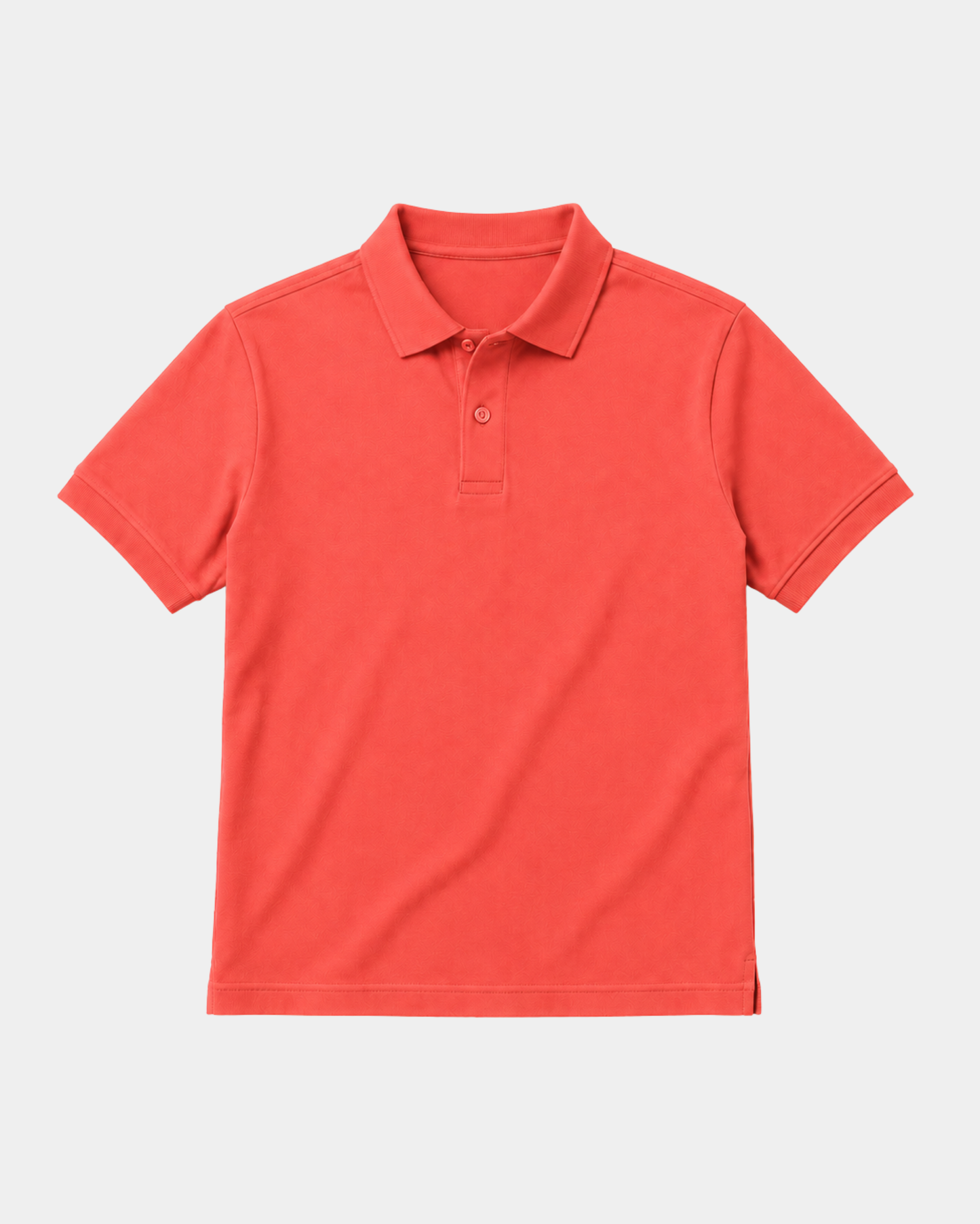 Short Fit Polo T-Shirt- Coral Red