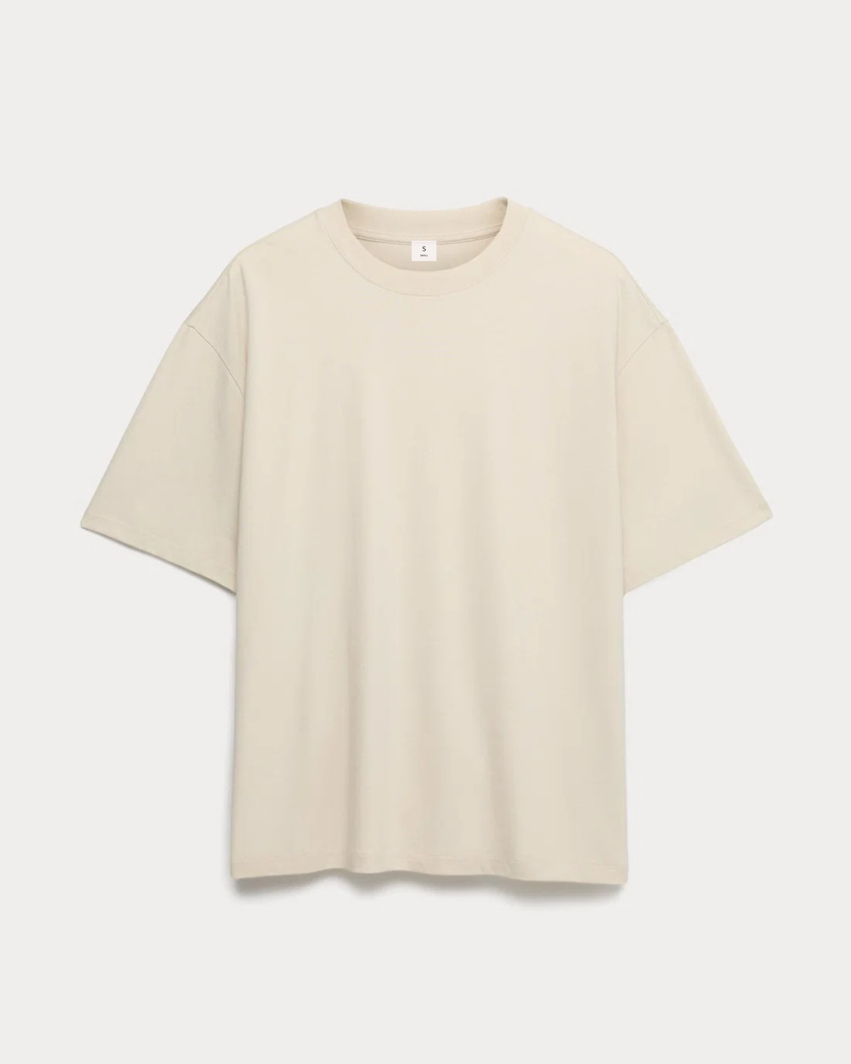 Pamuklu Oversized T-shirt - Bej