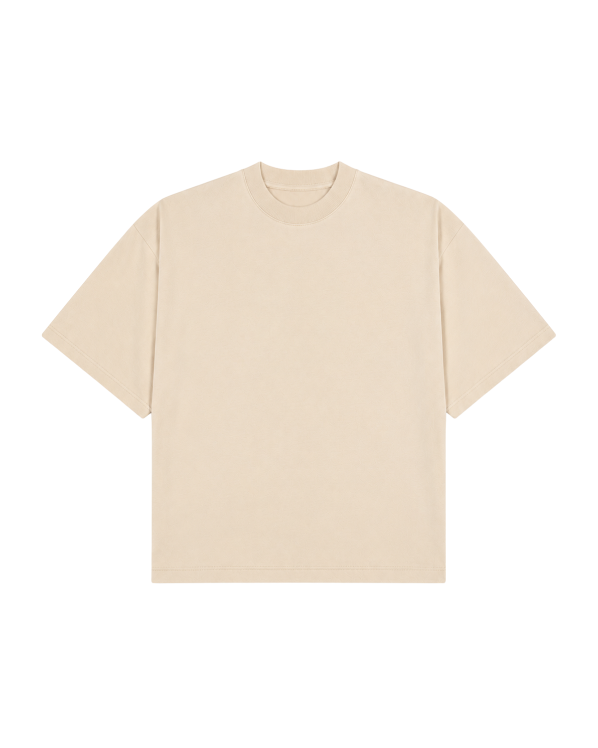 Boxy Fit Premium T-Shirt - Bej